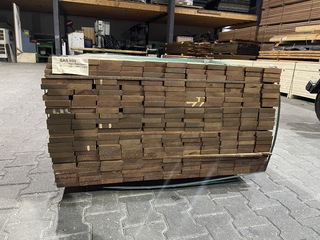 Ca. 149x Guyana Teak Planken Geschaafd, 21x90mm, lengte 245cm